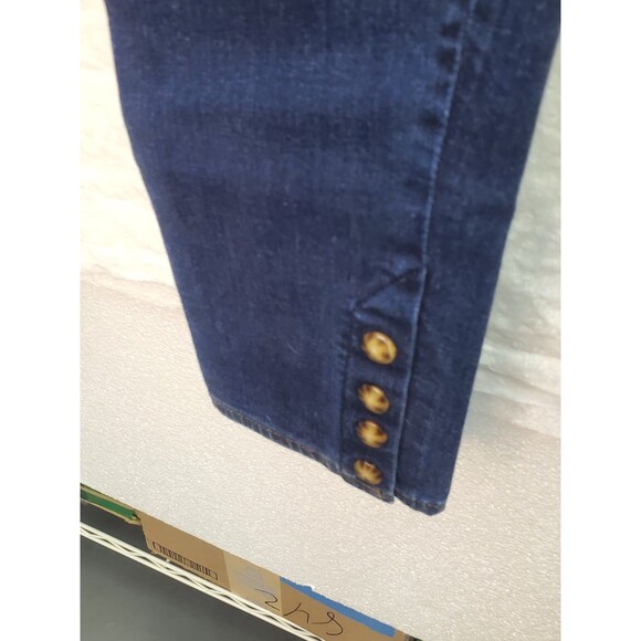 Loft Crop Skinny Jeans With Ankle Buttons Size 12 - Picture 3 of 4